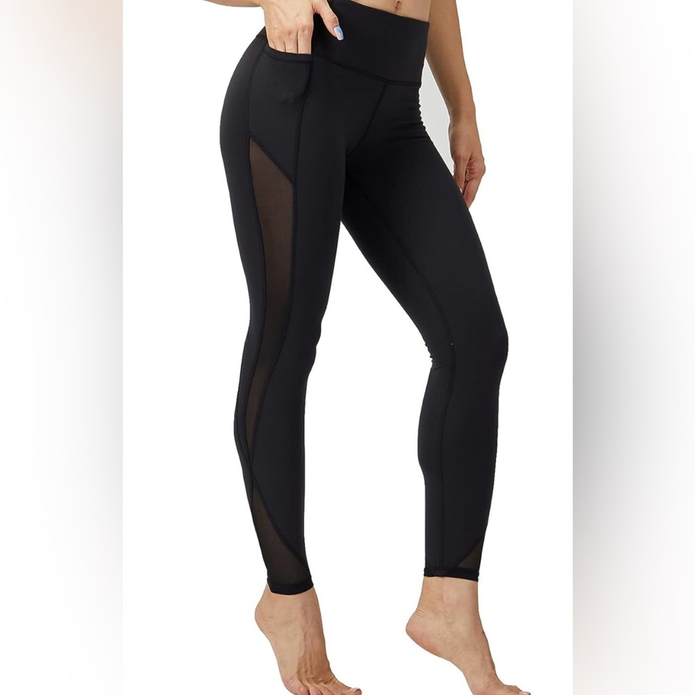 OngaSoft black mesh leggings size small
